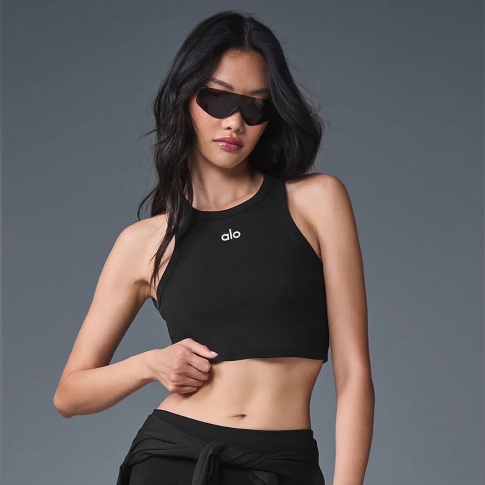 ALO Yoga Black Aspire Tank, Size Small - Picture 2 of 5